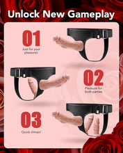 Load image into Gallery viewer, Harness Strap-On Vibration Realistic Dildos with  3 Dildos  Adjustable Strapless  |  10 Strong Modes