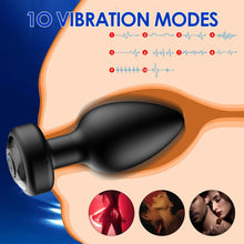 Load image into Gallery viewer, Anal Plug Vibrator with Remote Control 10 Frequency Vibration
