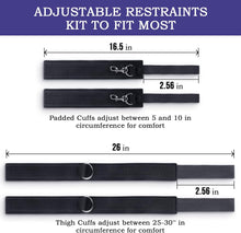 Load image into Gallery viewer, BDSM Bondage Restraints for Couples, Adjustable Sex Handcuffs Restraints Straps Wrist-to-Thigh