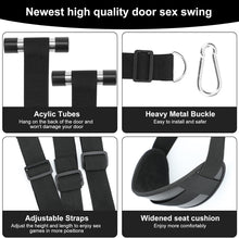 Load image into Gallery viewer, BDSM Door Bondage Sex Swing with Adjustable Straps, Handcuffs Leg Restraints Spreader