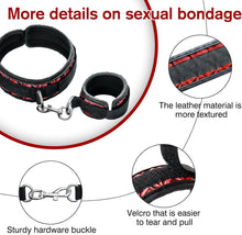 Load image into Gallery viewer, BDSM Restraints Wrist & Thigh Cuffs Sex Bondage with Adjustable Leg Straps Handcuffs