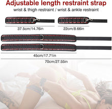 Load image into Gallery viewer, BDSM Restraints Wrist & Thigh Cuffs Sex Bondage with Adjustable Leg Straps Handcuffs