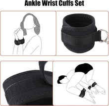 Load image into Gallery viewer, Bondage Kit Bed Restraints Set,   Adjustable Straps  with Handcuffs Ankle Cuff