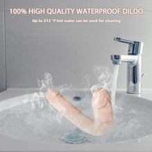 Load image into Gallery viewer, Double Dildo Soft Crystal Jelly Anal Long Penis Light Brown