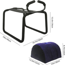 Load image into Gallery viewer, Multifunction Sex Chair Kits Position Enhancer with Handrail Blindfold, Handcuffs, Breast Binding, Gag, Pillow
