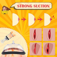 Load image into Gallery viewer, Pussy Pump with 2 Clitoris Nipple Suckers Set, Clitoral Pump Vagina Pumps Sexual Pleasure Tools for Women