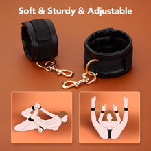 Load image into Gallery viewer, Restraints Sex Toys - Leather Wrist Thigh Restraints Leg Straps with Adjustable Back Handcuffs Ankle Cuffs Kits