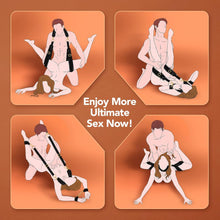 Load image into Gallery viewer, Restraints Sex Toys - Leather Wrist Thigh Restraints Leg Straps with Adjustable Back Handcuffs Ankle Cuffs Kits