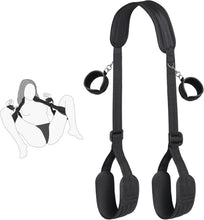 Load image into Gallery viewer, Sex Bondage Restraints Set with Handcuffs Neck to Thigh-Ankle, Adjustable Leg Straps & Handcuffs