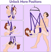 Load image into Gallery viewer, Sex Swing - 2 in 1 Sex Position Love Sling for Door and for Hanging on The Ceiling with Thick Sponge Cushion and Adjustable Straps