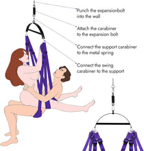 Load image into Gallery viewer, Sex Swing - 2 in 1 Sex Position Love Sling for Door and for Hanging on The Ceiling with Thick Sponge Cushion and Adjustable Straps
