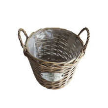 Load image into Gallery viewer, Wicker Round Planter Decorated Basket, Set of 6
