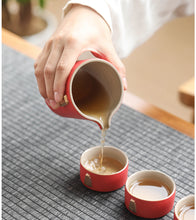 Load image into Gallery viewer, Simple Style Red Chinese Gongfu Tea Set
