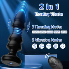 Load image into Gallery viewer, Thrusting Prostate Massager Anal Plugs - Remote Control Anal Beads with 5 Vibrating