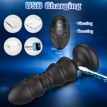 Load image into Gallery viewer, Thrusting Prostate Massager Anal Plugs - Remote Control Anal Beads with 5 Vibrating