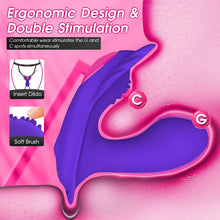 Load image into Gallery viewer, Panty Wearable Clitoral Vibrator with Insert Dildo