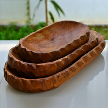 Load image into Gallery viewer, Handmade Wood Carved Serving Bowl
