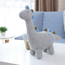 Load image into Gallery viewer, Knitted Brontosaurus Dinosaur Soft Stuffed
