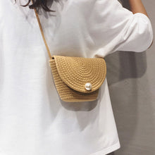 Load image into Gallery viewer, Hand-woven Straw Shoulder Bag

