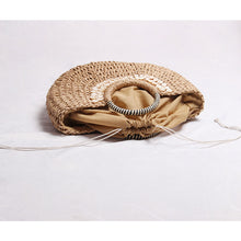Load image into Gallery viewer, Round Handle Crochet Straw Tote Bag
