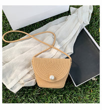 Load image into Gallery viewer, Small Beach &amp; Straw Shoulder Bag
