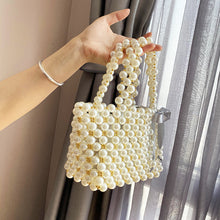 Load image into Gallery viewer, Womens Beaded Pearl Tote Bags
