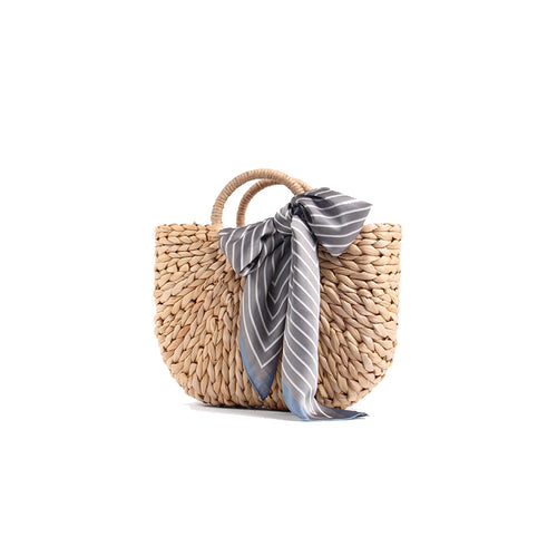 Handwoven Corn Husk Basket Bag