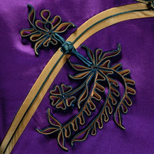 Load image into Gallery viewer, Long Silk Cheongsam Dress with Split in Purple
