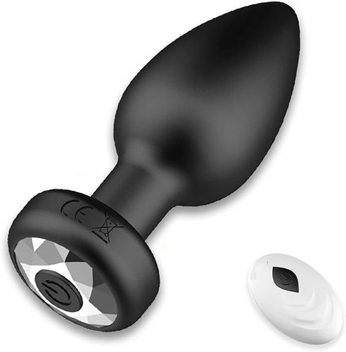 Anal Plug Vibrator with Remote Control 10 Frequency Vibration