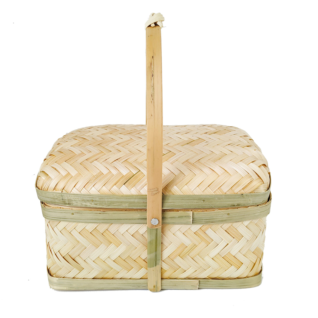 Bamboo Weave Picnic Basket