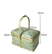 Load image into Gallery viewer, Bamboo Weave Picnic Basket
