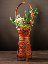 Load image into Gallery viewer, Decorative Woven Bamboo Vase
