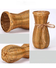 Load image into Gallery viewer, 30cm High Decorative Bamboo Woven Vase

