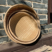 Load image into Gallery viewer, 3 Pack Natural Color Woven Bamboo Basket Tray
