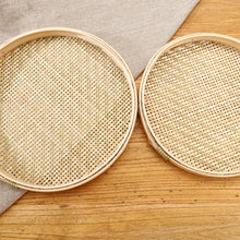 Load image into Gallery viewer, 3 Pack Round Bamboo Weaving Sieve Strainer Basket
