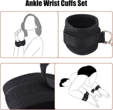 Load image into Gallery viewer, Bondage Kit Bed Restraints Set,   Adjustable Straps  with Handcuffs Ankle Cuff
