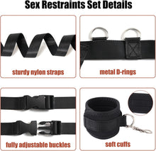 Load image into Gallery viewer, Bondage Kit Bed Restraints Set,   Adjustable Straps  with Handcuffs Ankle Cuff
