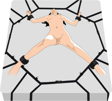 Load image into Gallery viewer, Bondage Kit Bed Restraints Set,   Adjustable Straps  with Handcuffs Ankle Cuff
