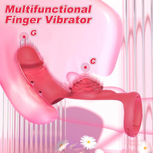 Load image into Gallery viewer, Finger Vibrator - G Spot Vibrator Clitoral Stimulator with 9 Powerful Vibration Modes Rose
