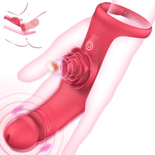 Load image into Gallery viewer, Finger Vibrator - G Spot Vibrator Clitoral Stimulator with 9 Powerful Vibration Modes Rose
