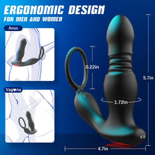 Load image into Gallery viewer, Prostate Massager Anal Vibrator Thrusting Vibrating 7 Modes with Cock Ring
