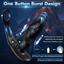 Load image into Gallery viewer, Prostate Massager Dildos Anal Plug with 12 Vibrating 3 Thrusting Cock Ring

