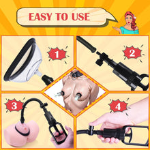 Load image into Gallery viewer, Pussy Pump with 2 Clitoris Nipple Suckers Set, Clitoral Pump Vagina Pumps Sexual Pleasure Tools for Women

