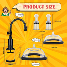 Load image into Gallery viewer, Pussy Pump with 2 Clitoris Nipple Suckers Set, Clitoral Pump Vagina Pumps Sexual Pleasure Tools for Women
