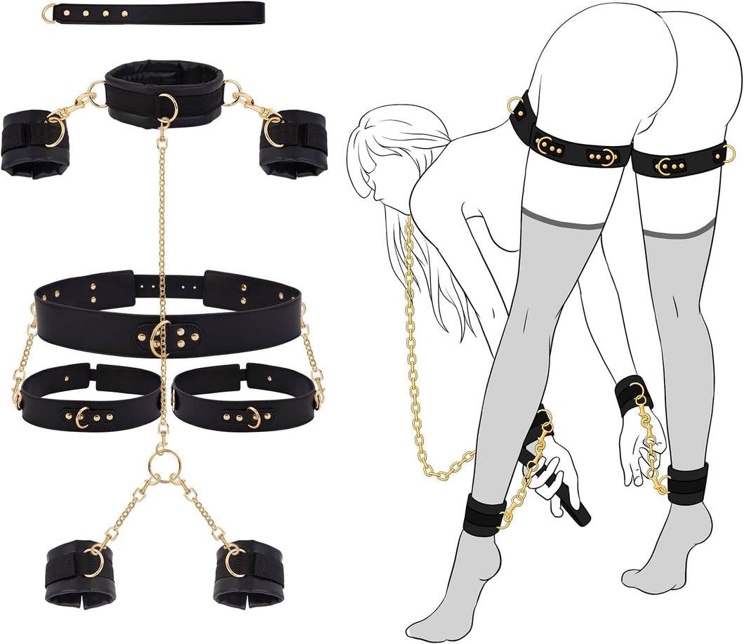 Sex Bondage Kit for Couples Neck to Wrist SM Gear & Restraints Accessories