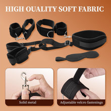 Load image into Gallery viewer, Sex Bondage Restraints Set  for Women, Adjustable Leg Straps Handcuffs, Handcuffs Collar, Blindfold
