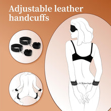 Load image into Gallery viewer, Sex Bondage Restraints Set  for Women, Adjustable Leg Straps Handcuffs, Handcuffs Collar, Blindfold
