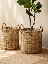 Load image into Gallery viewer, Round Rustic Rattan Flowerpot Basket
