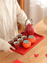 Load image into Gallery viewer, Chinese Wedding Tea Set With Persimmon Style
