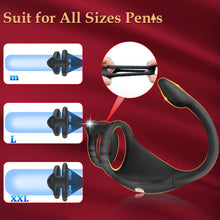 Load image into Gallery viewer, Vibrating Cock Ring Taint Stimulator with Mini Bullet, Remote Control
